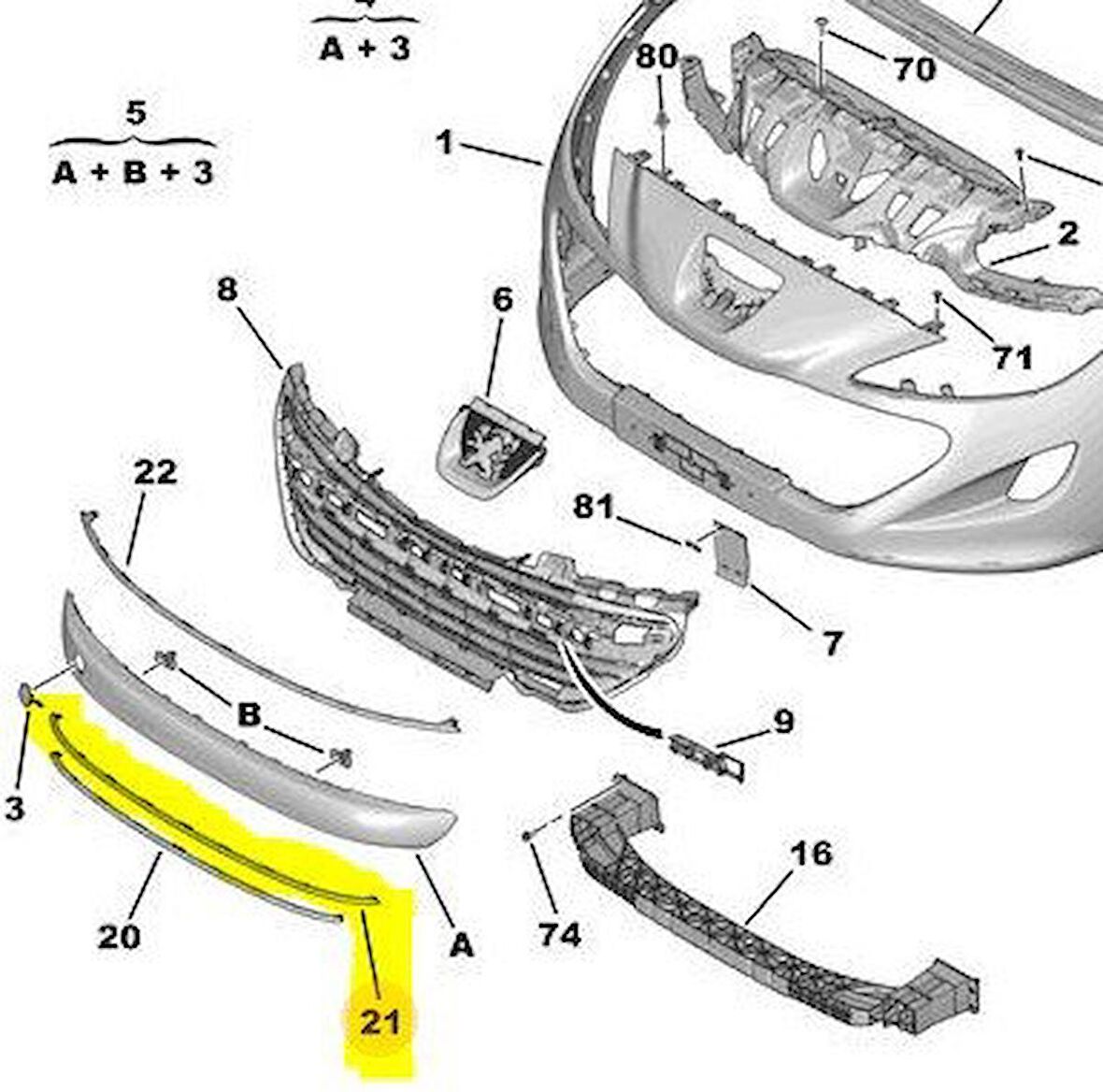 Peugeot Rcz Ön Tampon Bakalit [Orjinal] (745330)
